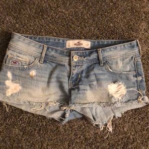 Hollister ripped denim shorts